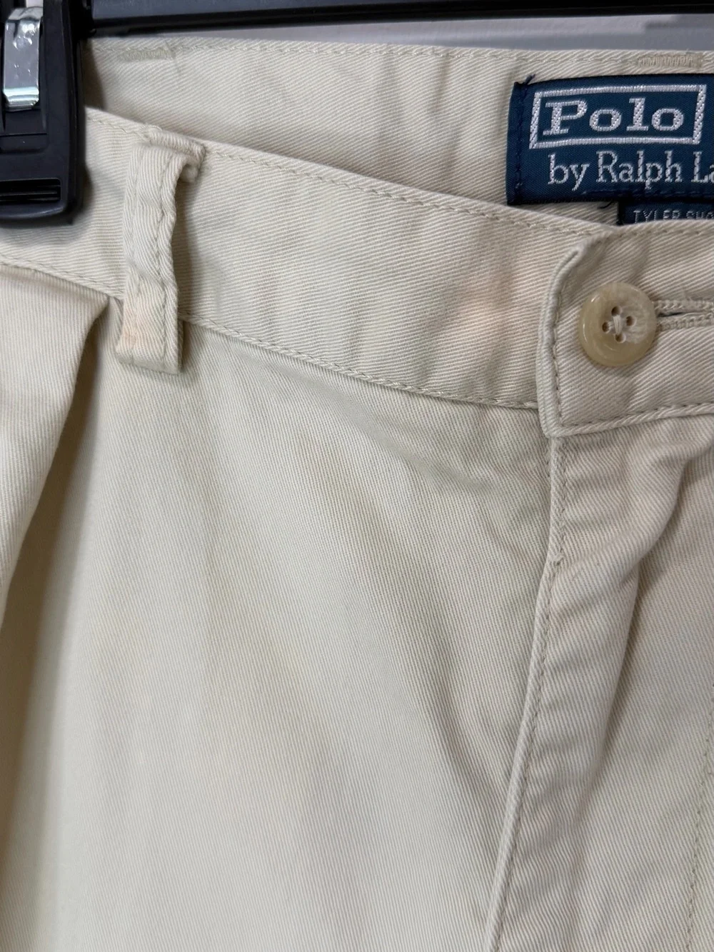 Polo Ralph Lauren Tyler Chino Shorts Men’s Beige Pleated Cotton Size 34